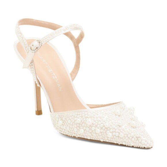 NEW STUART WEITZMAN Made In Spain Leather Gemstone 100 Strappy Heeled Sandals - Picture 3 of 8